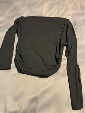 Vici Black Long Sleeve Off-Shoulder Top